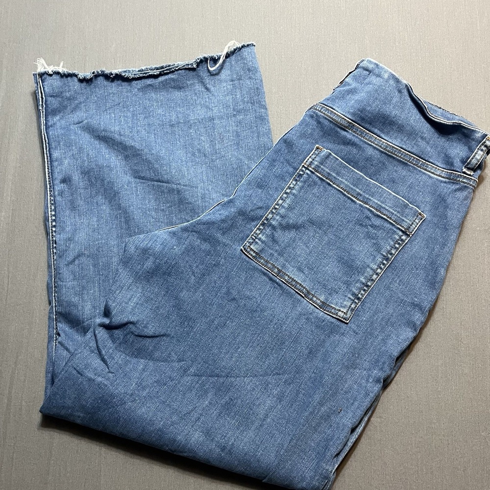 Zara Mid-Blue Wide-Leg Jeans